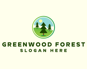 Pine Tree Wood  logo design