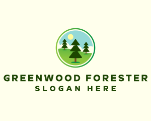 Pine Tree Wood  logo design