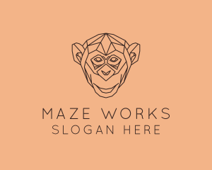 Monkey Wild Animal logo design