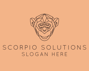 Monkey Wild Animal logo design