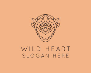 Monkey Wild Animal logo design