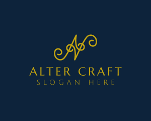 Ornate Luxury Cursive logo design