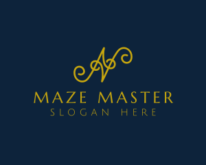 Ornate Luxury Cursive logo design