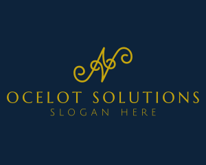 Ornate Luxury Cursive logo design