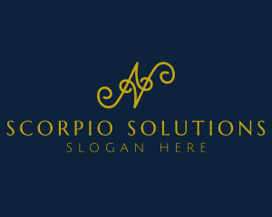 Ornate Luxury Cursive logo design