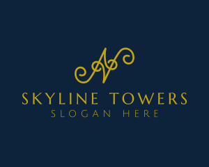 Ornate Luxury Cursive logo design