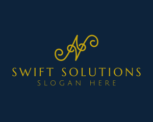 Ornate Luxury Cursive logo design