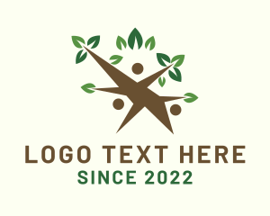 Forest - Yoga Tree People Wellness logo design