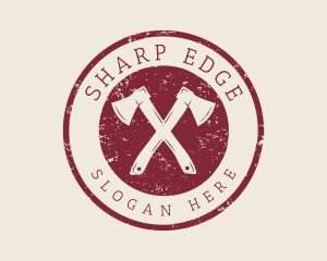 Rustic Hatchet Axe logo design