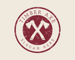 Rustic Hatchet Axe logo design