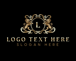 Luxury - King Lion Crest logo design