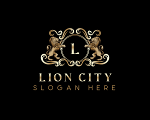 King Lion Crest logo design