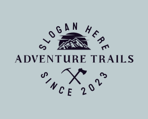 Rustic Mountain Adventure logo design