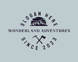 Rustic Mountain Adventure logo design