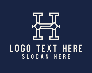 Text - Modern Startup Business Letter H logo design