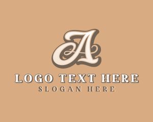 Hairdresser - Hairdresser Styling Salon Letter A logo design