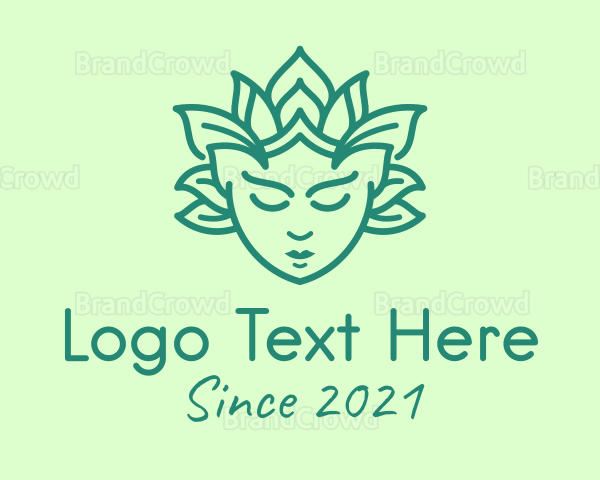 Green Nature Goddess Logo