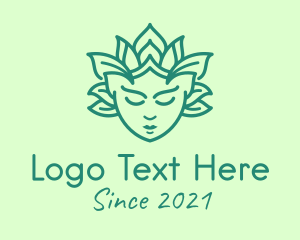 Maiden - Green Nature Goddess logo design