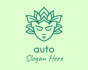 Green Nature Goddess Logo