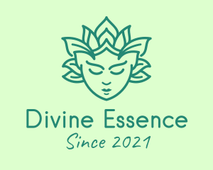 Green Nature Goddess logo design