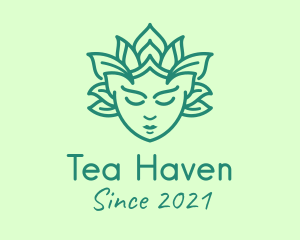 Green Nature Goddess logo design