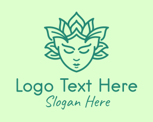 Green Nature Goddess Logo