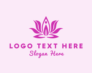 Healthy Lifestyle - Flower Relaxation Spa logo design