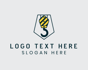 Construction-site - Construction Crane Hook logo design