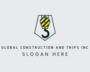 Construction Crane Hook logo design