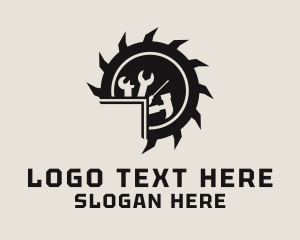 Black - Circular Saw Blade Tools logo design