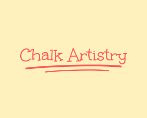 Chalk - School Kid Handwritten logo design