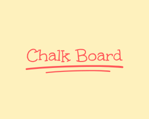 Blackboard - School Kid Handwritten logo design