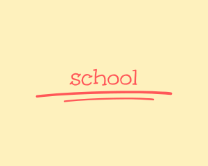 School Kid Handwritten logo design