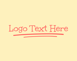 School Kid Handwritten Logo