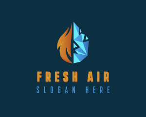 HVAC Fire Ice logo design