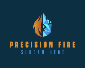 HVAC Fire Ice logo design