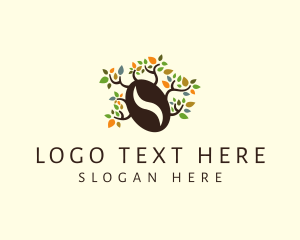 Caffeine - Organic Coffee Bean logo design