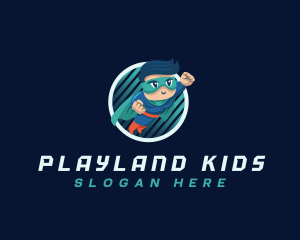 Superhero Kid Boy logo design