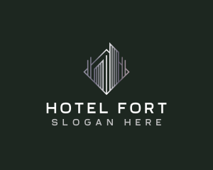 Hotel Tower Architecture logo design