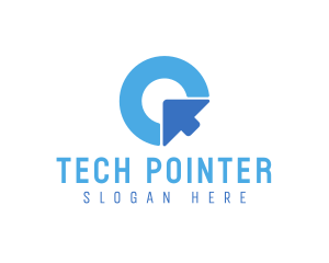 Pointer - Digital Cursor Q logo design