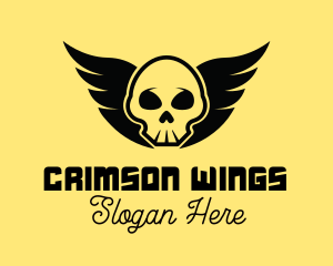 Winged Skull Pirate logo design