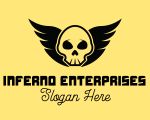 Winged Skull Pirate logo design