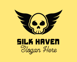 Winged Skull Pirate logo design