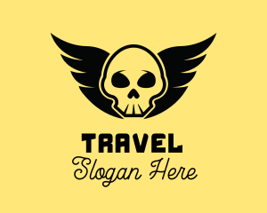Winged Skull Pirate logo design