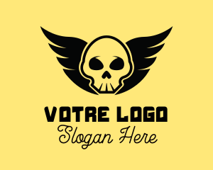 Heavy Metal - Winged Skull Pirate logo design