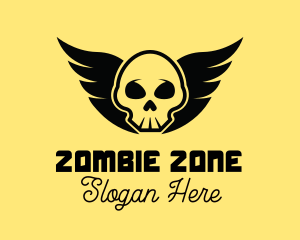 Zombie - Winged Skull Pirate logo design