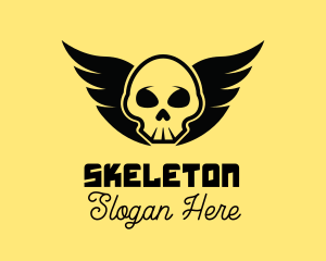 Winged Skull Pirate logo design