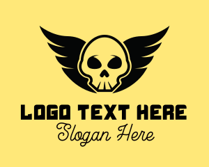 Winged Skull Pirate Logo