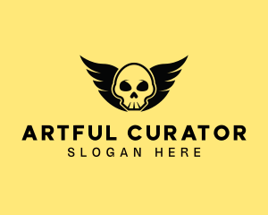 Winged Skull Pirate logo design