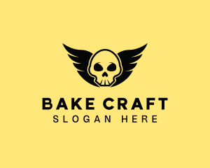 Winged Skull Pirate logo design